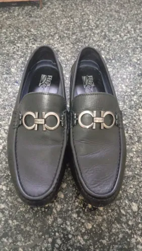 mocassins pretos Salvatore Ferragamo Salamanca Driver
