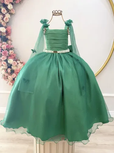 Vestido infantil longo Verde