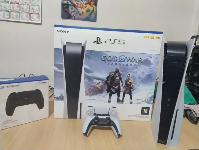 PS5 com Midia FÍSICA ? LEITOR E GARANTIA DE 90 DIAS !!! COMPLETO!! CAIXA manual cabos