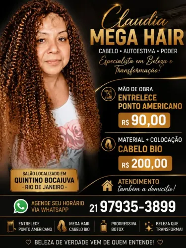 Claudia mega hair cabeleireira 
