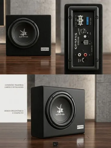 Caixa Amplificada Corzus CXS200 Subwoofer Compacto - Pronta p/ Instalar