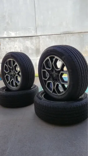 JOGO RODAS ORIGINAIS FORD RANGER LIMITED PLUS ARO 20 + PNEUS GOODYEAR WRANGLER