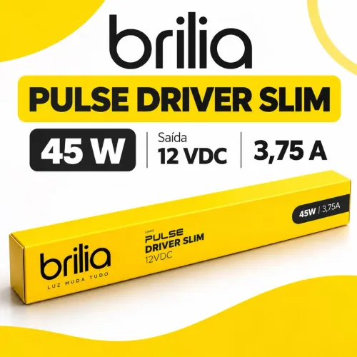    Fonte Driver Slim Brilia Pulse 45W 12V 3,75A Bivolt