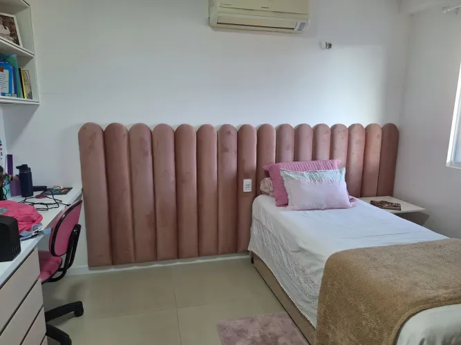 Painel pra cama em Suede