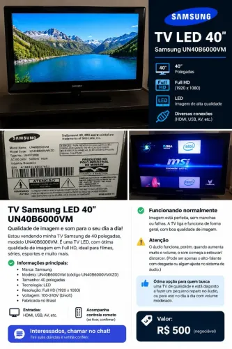 TV Samsung LED 40" - Full HD