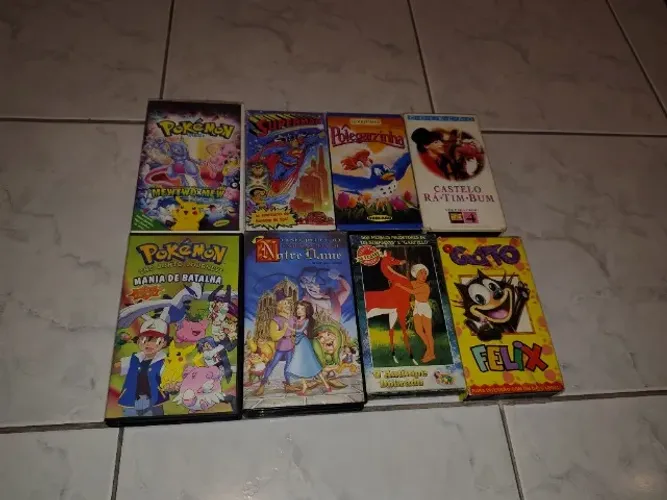 Fitas VHS antigas- desenhos animados