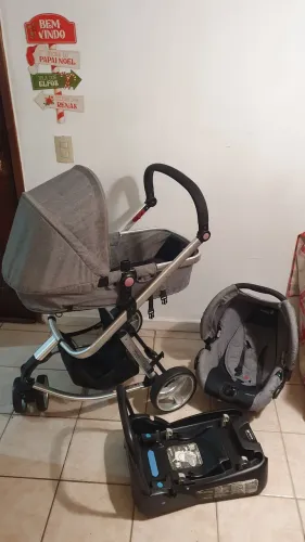Carrinho + Isofix + bebê conforto + Brinde safety 1 first