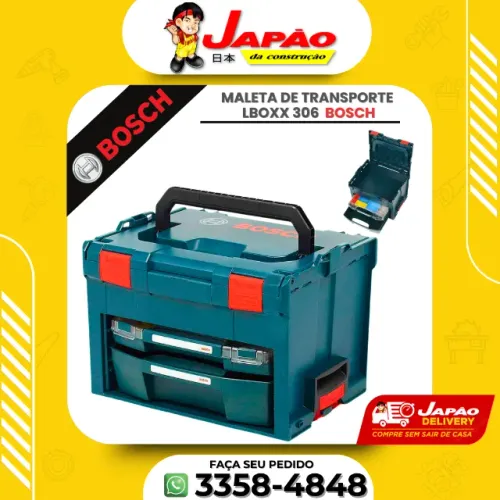 Caixa Maleta de Transporte P/ Ferramentas Profissional L-Boxx 306 Bosch Reforçada