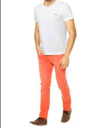 calça sarja sommer laranja 36 nova
