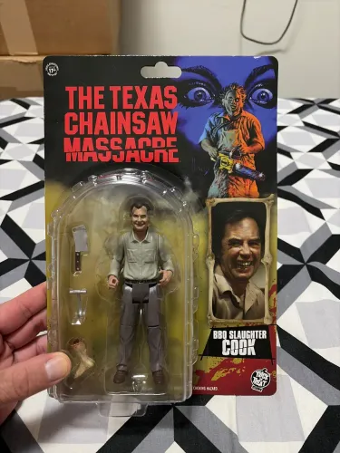 Action figure Treat or Treat, massacre da serra elétrica, personagem slaughter cook