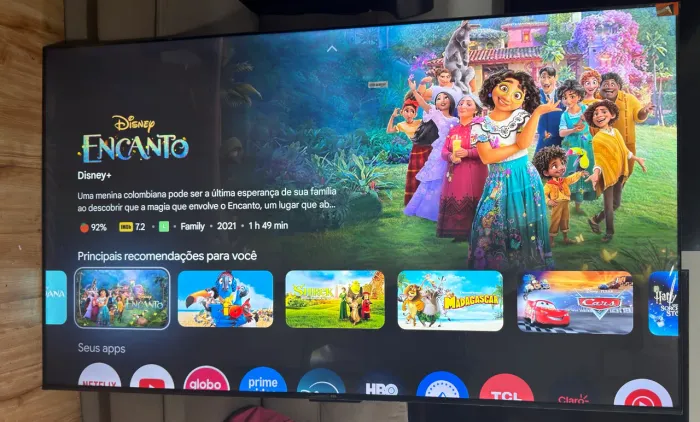Tv 75 TCL 4K Google tv um espetáculo de imagem