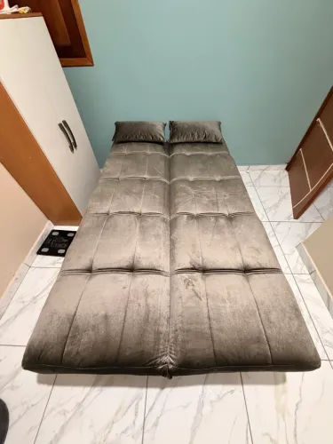 Sofá-cama marrom