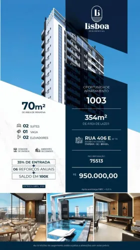 *LISBOA RESIDENCIAL - Itapema SC | Bairro Morretes -Apartamento na PLANTA à Venda.* OPORTU