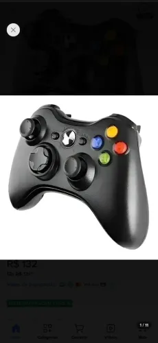 Controle x box 360 play 3, PC, sem fio