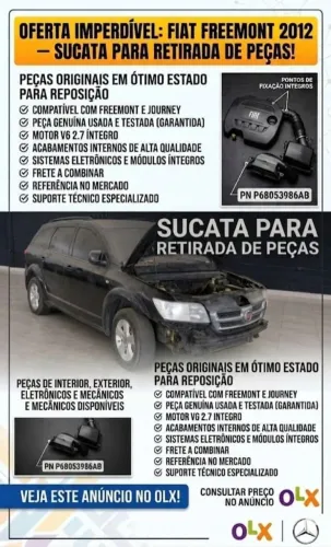 FIAT FREEMONT 2012 ? SUCATA PARA RETIRADA DE PEÇAS