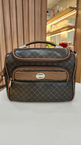 Bolsa Frasqueira Lansay Topázio Castor Marron Original