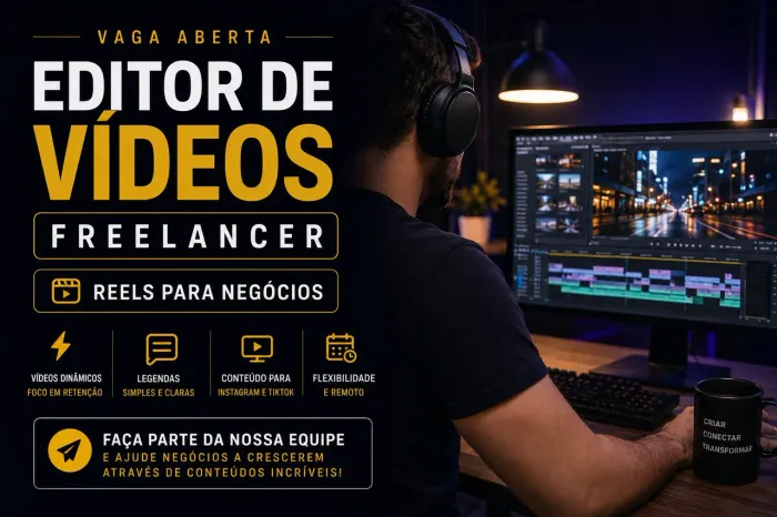VAGA: EDITOR DE VÍDEOS FREELANCER (REELS PARA NEGÓCIOS)