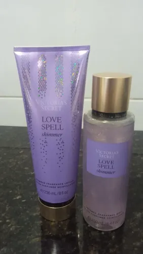 Kit Shimmer Body Splash + Creme Hidratante Love Spell