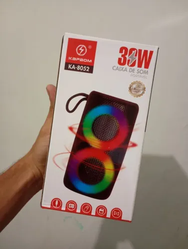 CAIXA DE SOM PORTÁTIL 30W - APENAS R$ 100! ?