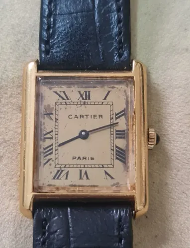 Relógio Cartier original antigo a corda manual máquina assinada Funcionando perfeitamente 