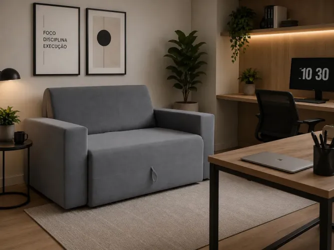 Sofá Cama 2 Lugares Novo PRONTA ENTREGA