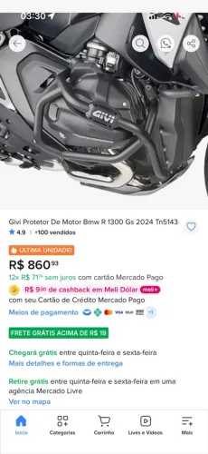 Protetor motor givi bmw R1300gs 24..25..26..27