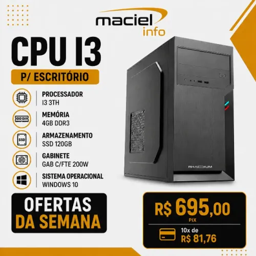 Computador em promoção para estudos, pdv