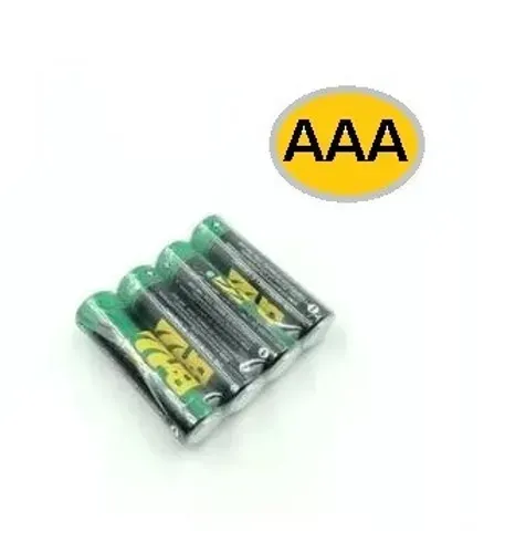 Kit 4 Pilhas Palito AAA 1.5v Zinco- Carbono 3A