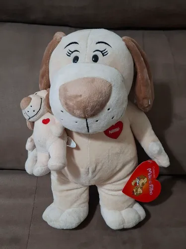 Pelúcias Nestlé - Coleção Mãe e Filho - Cachorra