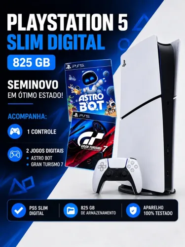 PlayStation 5 seminovo + 1 controle + 2 jogos