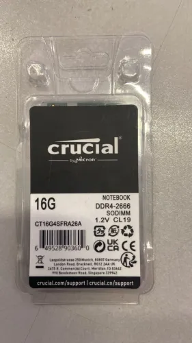 Memoria para notebook 16GB DDR4 3200mhz Crucial nova