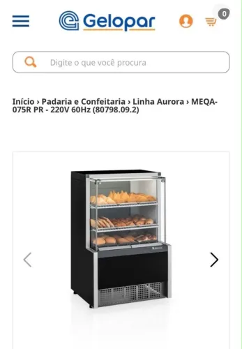 balcão estufa aquecida para salgados / coxinhas - tamanhos 0,75 cm marca gelopar