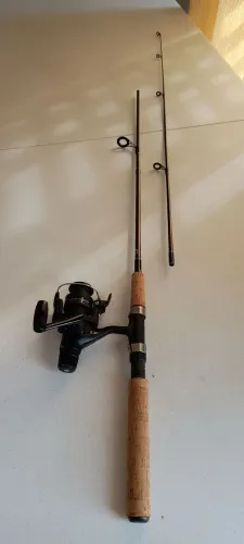 Conjunto vara Shimano solara 2 partes 6-14lbs e molinete Shimano lx 1000