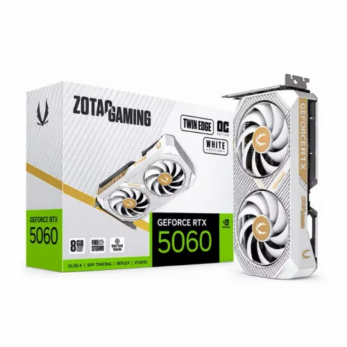 Placa de Vídeo RTX 5060 8GB Zotac White - Nova, pego troca