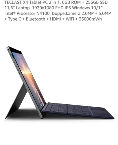 Teclast x4 tablet windows notebook 2 em 1 com teclado