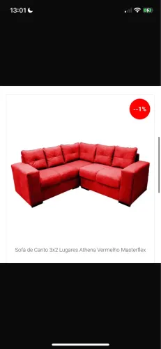 Sofá canto promoção 1.300