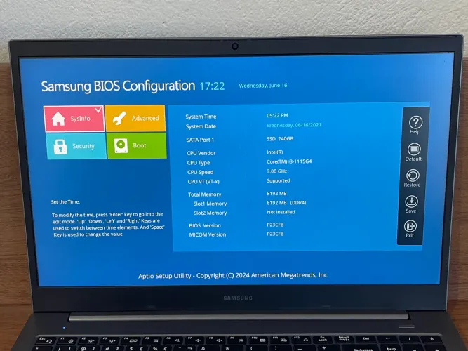 Notebook Samsung Book Intel Core i3 8GB RAM SSD 256GB 15.6" FHD WIN 11