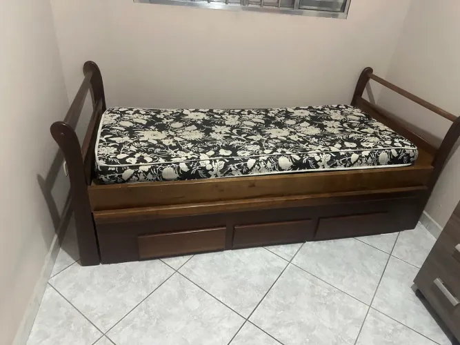 Bi cama de madeira maciça
