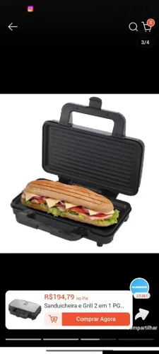 Sanduicheira & Grill 2 em 1 PGR02 Philco 220V