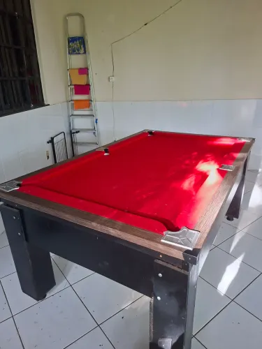 Mesa de Sinuca com Pedra de Ardósia + Kit Completo - Pesada e Nivelável