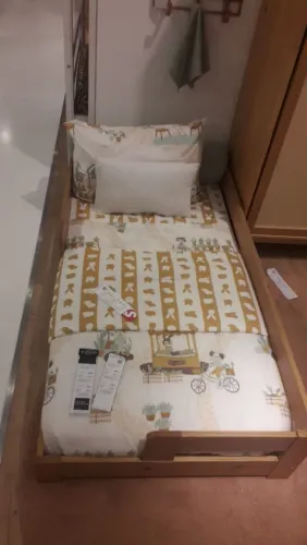 Cama junior TokStock com colchão junior Ortobom  Bambu 