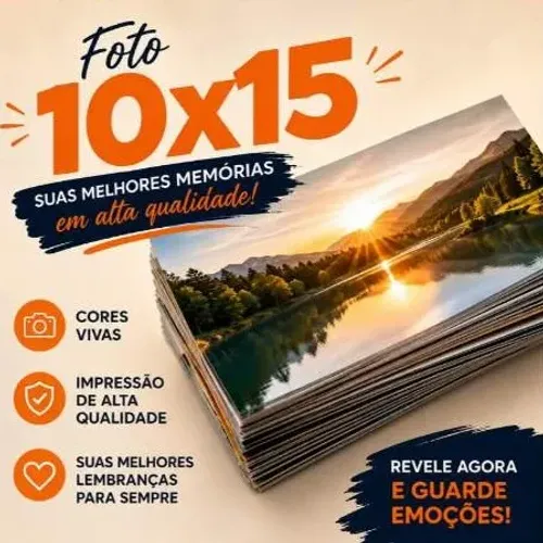 Revelação de foto 10x15 18 UNIDADES