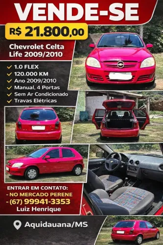 Chevrolet Celta Life/ LS 1.0 MPFI 8V Flexpower 5P 2010