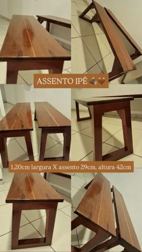 Bancos assento ipê 