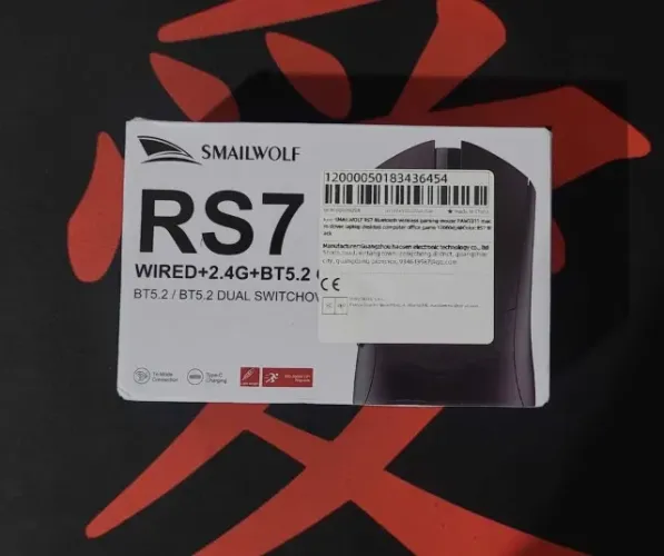 Mouse Gamer Smailwolf RS7 Preto - PAW3311 (até 20.000 DPI) - Novo Na Caixa