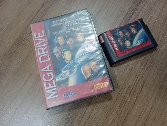 CARTUCHO STAR TREK NEXT GENERATION - MEGA DRIVE ORIGINAL - COM CAIXA
