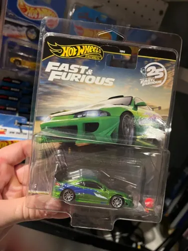 Hot Wheels Premium Mitsubishi Eclipse Chase Fast & Furious + Protetor de blister.