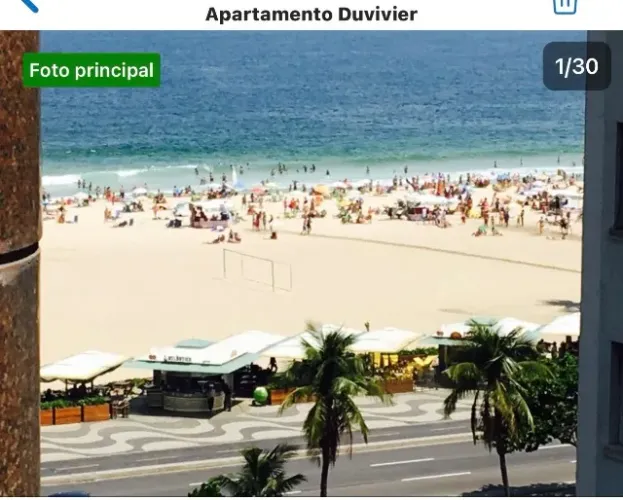 Vendo excelente apartamento vista lateral para o mar de Copacabana 