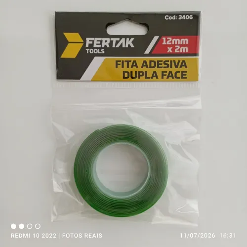 Fita dupla face transparente 1,2 cm x 2 m