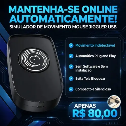 Simulador Movimento Mouse Jiggler Usb Move Indetectavel Auto